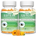 2 Pack Lutein Gummies 25mg, Sugar Free Lutein Suplemen Gummies, Eye Health Suplemen untuk Dewasa, Eye Vitamin Lutein untuk Vision and Blue Light Protection, Mango Flavor, 120 Count