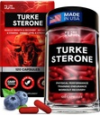 Suplemen Turketerone untuk Men - Organik Turkesteron Tambahan untuk Pertumbuhan Otot w / Fdogia Agrestis Pterostilbene 124; Selesai Turkesteron Powder 124; 120 Turkestrone Vegan Capsules 1 Pack
