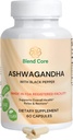 Aswagandha dengan Black Pepper Ashwagandha Suplemen - 60 Count Pure Ashwagandha Capsules untuk Dukungan Imune, Energy Boost - Non-GMO Vegan Friendly Ashwagandha Complex