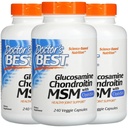 Dokter Terbaik, (3 Pack Glucosamin Chondroitin MSM dengan OptiMSM, 240 Vevgie Caps