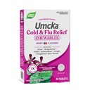 Nature 's Way Cold + Flu Relief, Umcka, Shortens Durasi dan Reduces Severity, Muly-Symptom Relief, Homeopathic, Phenylephrine Free, Non-Drowsy, Berry Flavored, 20 Tewable Tablets (Packaging May Very)