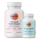 FullWell Prenatal Vitamin Lemon + DHA 124; Omega 3 Minyak Ikan dengan DHA & EPA for Brain Development & Nervous System Dukungan 124; 26 + Vital Nutrients 124; Dietitian- Formulated, 3 Partai Tested, 30 Hamba