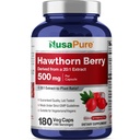 NusaPure Hawthorn Berry 20: 1 Ekstraksi, 500 mg Equivalen dengan 10.000 mg 180 Veg Caps, Cocok untuk Vegetarians, Vegan, Supplemen Diet Non- GMO