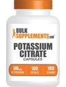 Kapsul Potasium - Potasium, Potasium Citrate 99mg - Potasium Citrate Suplemen, Potasium Pills - 1 Capsule per Serving, 180 Capsules (Paket 1)