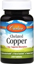 Carlson - Chelated Copper, 5 mg, Absorpsi Superior, Sirkulasi Kesehatan, Fungsi Nerve & Imune Dukungan, 250 Tablet