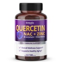 Suplemen SOTALIX Premium Quercetin 98% Kemurnian Tinggi dengan Bromelain, Zinc, Vitamin D3 2000 IU, Elderberry - Respirasi Kedewasaan Kardiovaskular untuk Anak-anak Dewasa - Penyesuaian Hari 180