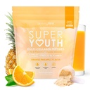 SkinnyFit - Super Youth Collagen for Women - Multi Collagen Peptides Powder - Progories, Fiber, Hisalronic Acid - Non GMO, Gluten Free, Sugar Free - Beauty - Orange Pineapple (28 Pelayan)