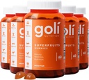 Suplemen Nutration Goli, SuperFruits Beauty Gummy Vitamin - 300 Count - Collagen- Promoting Ingregents - Mixed Fruit, Vegan, Plant - Based, Non-GMO, Gluten- Free & Gelatin Free