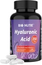 BIO NUTRI Hyaluronic Acid Suplemen 250mg 124; 240 Capsules dengan Biotin 5000mcg & Vitamin C 25mg - Skin, Rambut & Gabungan 3 in1 Dukungan
