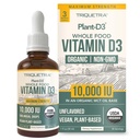 Vitamin D3 10.000 IU - Tanaman D3, Vegan, Max Power Sublingual Liquid D3 Drops - 200% Higher Absorpsi, 100% PLT - Berdasarkan Bentuk Cholecalferol & Vegan D3, Adjustable D3 (30 Pelayan)