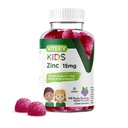 Viteey Zinc for Kids Gummies 15mg - Hamilune Support for Children & Teens - Powerful Natural Antioksidant, Anak-anak Zinc Vitamin Suplemen - Vegan, Gelatin Free, Gluten Free - Tasty Chewable Berry Flavor Gummy
