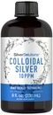 Carlyle Colloidal Perak 124; 10 PPM 124; 8 oz (236 mL) Solusi Teknologi Perak Nano 124; Vegetarian, Non-GMO, & Gluten Free Supplemen