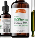 Liquid Chlorofil Drops - Natural Sodium Copper Chlorofil Extract - Cleanse & Dukung Sistem kekebalan Anda & Energy Natural - Vegan, Non-GMO Diet Greens Tincture - 2 FL. Oz Bottle