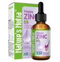 Nature 's Nutra Happy Zinc, Premium Liquid Zinc untuk Baby, Bayi, Anak-Anak, TRACS Cherite Zinc, High Bioavability, Non-GMO, Kosher, 2 Fl Oz (60ml)