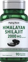 Piping Rock Shilajit Capsules 124; 2000mg 124; 90 Menghitung 124; Himalaya Fulvic Acid 124; Non-GMO, Gluten Free Suplemen