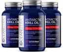 100% Murni Krill Oil 1000mg, 180-Day Supply, Omega 3, Konsentrasi tertinggi 56% Phospholipids, Wild Caught, Supernavable Antartika SuperbaBoost, Athanthin, Omega xl, Heart, Skin Care, No Fish Oil