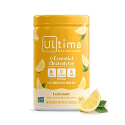 Ultima Replenisher Daily Electrolite Powder Mix - Sugar Free - Limun, 90 Servings - Hidration Pounder dengan 6 Key Electrolittes dan Trace Mineral - Keto Friendly, Vegan, Non-GMO