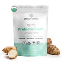 Organik Inulin dengan FOS Prebiotic Powder, Soluble Fiber untuk Leaky Gut, Bloating, Ditraffic, Feed Friendly Bakteria (Progras), 1 Scoop Daily, 1 Ibs (90 Servis)