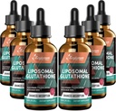 2000MG Lipomal Glutathione Quid Drops, Ultra High Absoroption, Natural Detoxification, Ammune System & Skin Suprot *, L- Glutathione, Vitaminn C & Hyaluronic Acid, Capsules Alternatif, 12.12 OZ