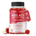 Apple Cider Vinegar Gummies untuk Anak-anak, 60 Pelayan. Gluten Free, Vegan dan Gelatin Free ACV Gummies