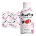 Freeflow Fit Energy Shots, Watermelon Rush, Natural Caffeine Boost with L-theanine, Ginseng, Vitamin, Pregories, Electrolite (24 Count, 2oz Shots)