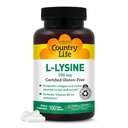 Negara Hidup L- Lysine 500mg dengan B-6, Mendukung Kesehatan Imune, Promotes Collagen Renewal di Lips dan Mouth, 100 Vegan Capsules, Sertifikasi Gluten Bebas, Sertifikasi Vegan