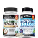 BioSchwartz 15 Day Cleanse for Colon and Gut Health Plus Cold Press MCT Coconut Oil Capsules (2 Pasokan Bulan)