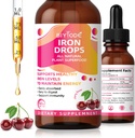 Tambahan Besi untuk Perempuan Drops: Tambahan Besi Liquid dengan Vitamin C B12 & Folic Acid Gentle Absorpsi Energy Dukungan Mendukung Formula Vegan Sugar- Free Drops