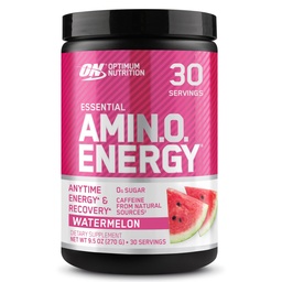 Optimum Nutrition Amino Energy - Pre Workout with Green Tea, BCAA, Acids, Keto Friendly, Green Coffee Extract, Energy Powder - Watermelon, 30 Servings (Packaging May Vary)