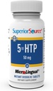 Sumber Superior 5- HTP 50 mg - Aids Suplemen Reserve Sleep & NeurroTransmitter Function - Brain & Fungsi Dukungan - 5- Hydroxyptophan Support - 60 Instant Dissolve Tablet