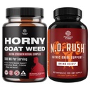 Bundle of Horny Goat Weed Extract Complex and Energizing Nitric Oxide Suplement for Men - with Tribulus Saw Palmetto L Arginine and Tongkat Ali Extract - Nitric Oxide Pills for Men with Beet Root