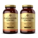 Solgar Flaxseed Oil 1250 mg - 100 Softgels, Pack of 2 - Comcentbardered Plant Sound of Omega-3 Alpha- Linolec Acid (ALA) - NON-GMO, Gluten Free - 100 Total Services