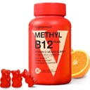 Vitamin B12 D3 Vegan Gummies - 90 Count I 1000 MCG Methyl B12 & 5000 IU Vitamin D Gummy Chewable Suplemen untuk Dewasa & Anak-Anak - Hammune Kesehatan & Daur Energy Boost - Non-GMO, Orange