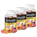 Airborne 750mg Vitamin C Imune Support Gummies for Adules, Asported Fruit, Gluten Free Crafted Blend with powerful Antioksidants Vitamin A C & E, 63 Gummies (3 Pack)