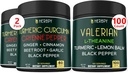 Bundle 7in1 Turmeric Curcumin & 5in1 Valerian Root Supplemen - Dukung Ditraffic, Heart Health, Imune dan Relaxation