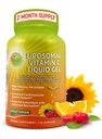 Lipomal Vitamin C Liquid Gel Capsules - 11100mg - Dibuat dengan Organik Acerola Cherries, Potency Tinggi Vitamin C Lipomal Immune Supplemen dengan Enhanced Absorpsi & Biovability - 120 jumlah