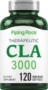 Piping Rock CLA Suplemen 124; 3000mg 124; Conjugated Linoleic Acid 124; 120 Softgeels 126; Non-GMO, Gluten Free