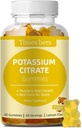 Potassium Gummies for Dewasa, Sugar Free, Dukung Leg Cramps & Muscle & Heart Health, Vital Electrolite, sebagaimana Pottasium Citrate, Potomia Terbaik Gummies for Stones, Vegan, Non-GMO, Lemon Flavor, 60