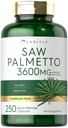 Carlyle Saw Palmetto for Men and Women 124; 3600 mg 124; 250 Capsules £124; Herb Extract Suplement = 124; Serenoa Repens 124; Non-GMO dan Gluten Free