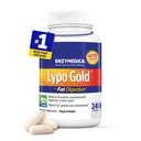 Enzymedica Lollo Gold, Potency Tinggi Lipase Digetical Enzymes for Fat Dibuble, Supports Occational Bloating Relief & Digetical Health, Keto- Friendly, Vegan, 240 Capsules