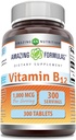 Amazing Formula Vitamin B12 Supplemen 12.4; 1000 Mcg per Serving 124; Tablet 14; Non-GMO 124; Gluten- Free 124; Dibuat di USA (1 Pack, 300 Count)