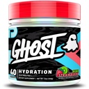 ghOST Hydration, Kiwi Strawberry, 40 Serv, Electrolite Powder - Minum Mix Suplemen dengan Magnesium, Potasium, Kalsium, Vitamin C & Taurine untuk Energi & Endurance - Vegan, Bebas Soy, Gula & Gluten