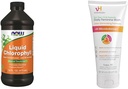 Suplemen SEKARANG, Chlorofil Liquid, Super konsentrasi, Deodorizer Internal *, Energi Boost & vH Esensial, Ph Balanced Daily Feminine Wash, Tea Tree & Prebiotic, 6, Fl Oz, (Paket 1)