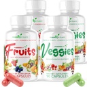 Daily Fruits and Vegies Supplement - 360 Capsules selama 60 hari, Non GMO & Gluten Free Superfood dengan Vitamin Alam - ditambah dengan Tanaman, 4-Pack