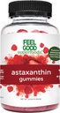 FeelGood Superfood Astaxanthin Suplemen, 6g Antioxidant Gummies for Skin and Eye Health, Berry Flavor, Vegan, Non- GMO, 60 Count