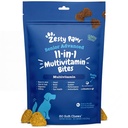 Zesty Paws Senior Dog Multivitamin Treats - Glucosamine for Dogs + Digetical Enzymes & Progories - Grain Free Dog Vitamin dan Suplemen untuk Skin & Coat + Ammune Health Chicken - Advanced - 60ct