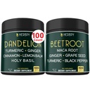 Bundle 6in1 Dandelion Supplement & 6in1 Beet Root Capsules - Dukung Digetsy, Imune and Heart Health