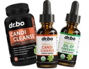 Candi Cleanse & Oregano Oil Drops - Oil Organik dari Oregano Drops Liquid & Black Walnut Wormwood - Ekstra Kekuatan Overgrowth Salvax, Natural Oral Gut Detox Suplemen Kesehatan Capsules