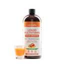 NaturreWise Liquid Multivitamin Growth for Women & Men + Tocogaia ® for Hair Growth & Skin Elasticity Dupport + Biotin, Vitamin D, E - Sugar Free Multivitamin, Vegan - 30 fl oz [30 Pelayan]