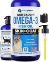 Omega 3 Fish Oil untuk Kucing - Lebih baik daripada Salmon Oil - Kitten & Cat Vitamin dan Suplemen - Cat Dandruff Treatment - Minyak Liquid Fish untuk Pets - Mencip Dukungan - Cat Kesehatan Untuk Semua Abad